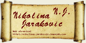 Nikolina Jaraković vizit kartica